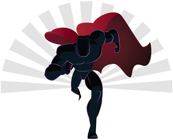 Superhero Running to Protect Your Website